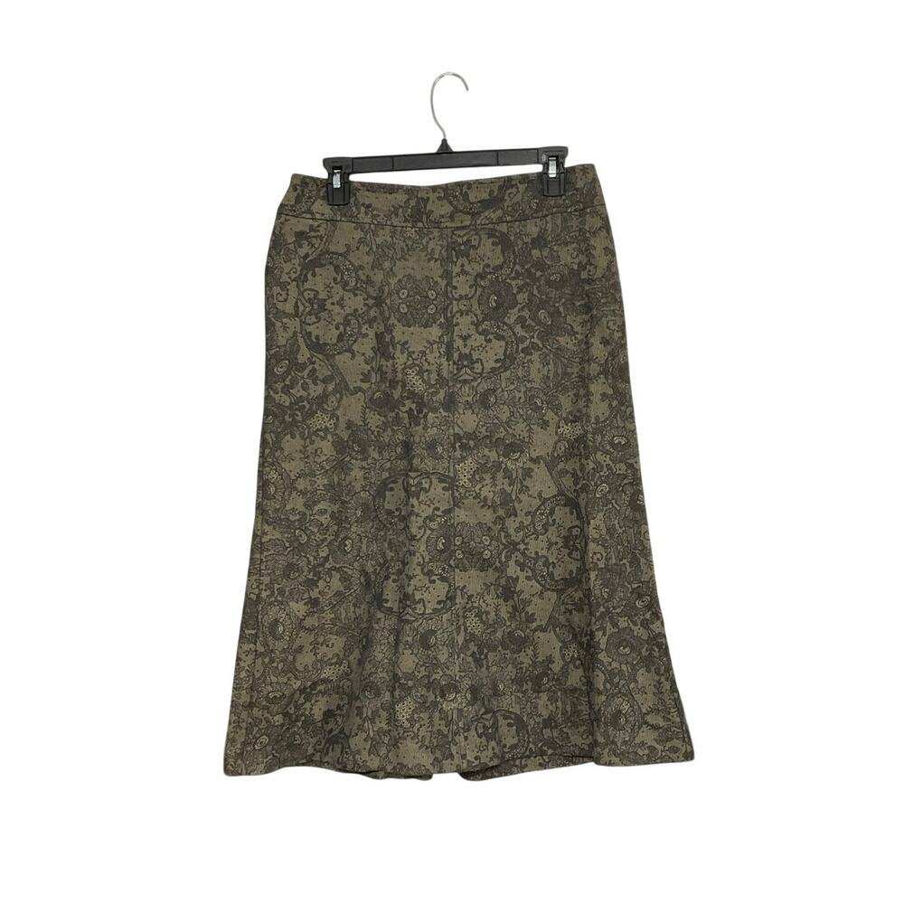 VTG 90s Hennes Lace Floral Print Midi Skirt Size 10 Medium